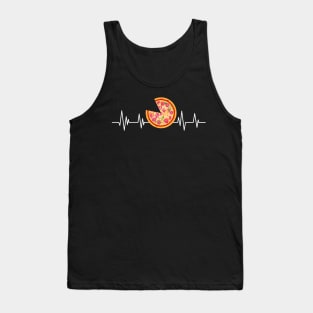 pizza heartbeat pizza heart pizza lovers, Tank Top